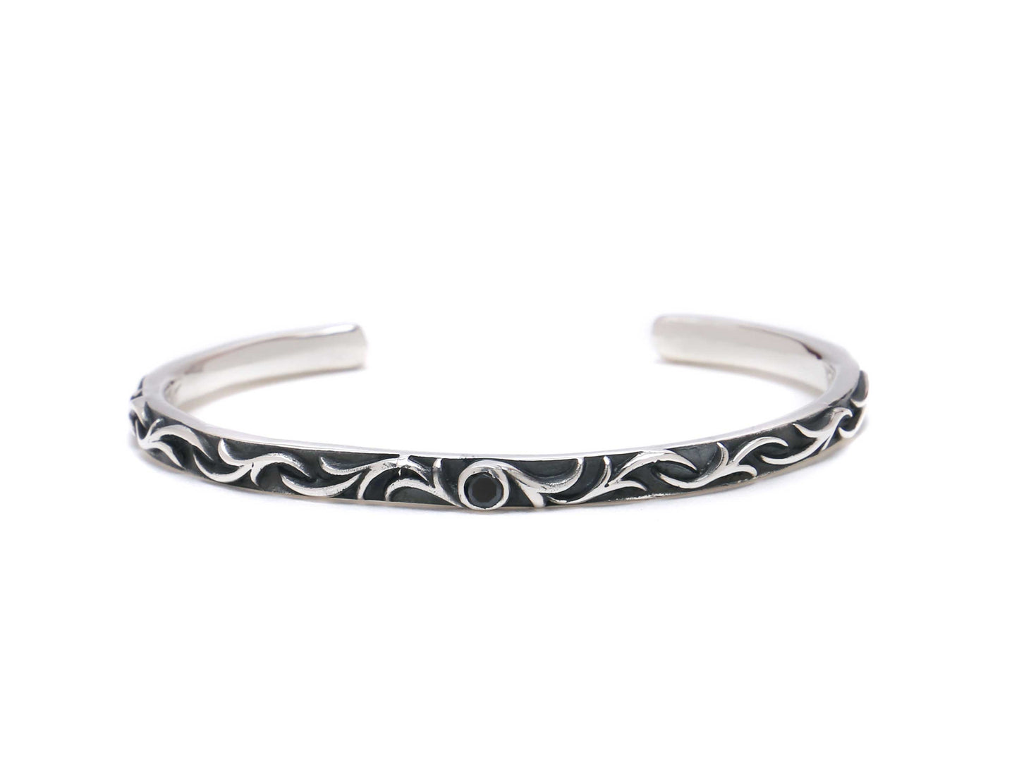 [DSTN] Bangle, Silver 925, Arabesque, Onyx Bracelet