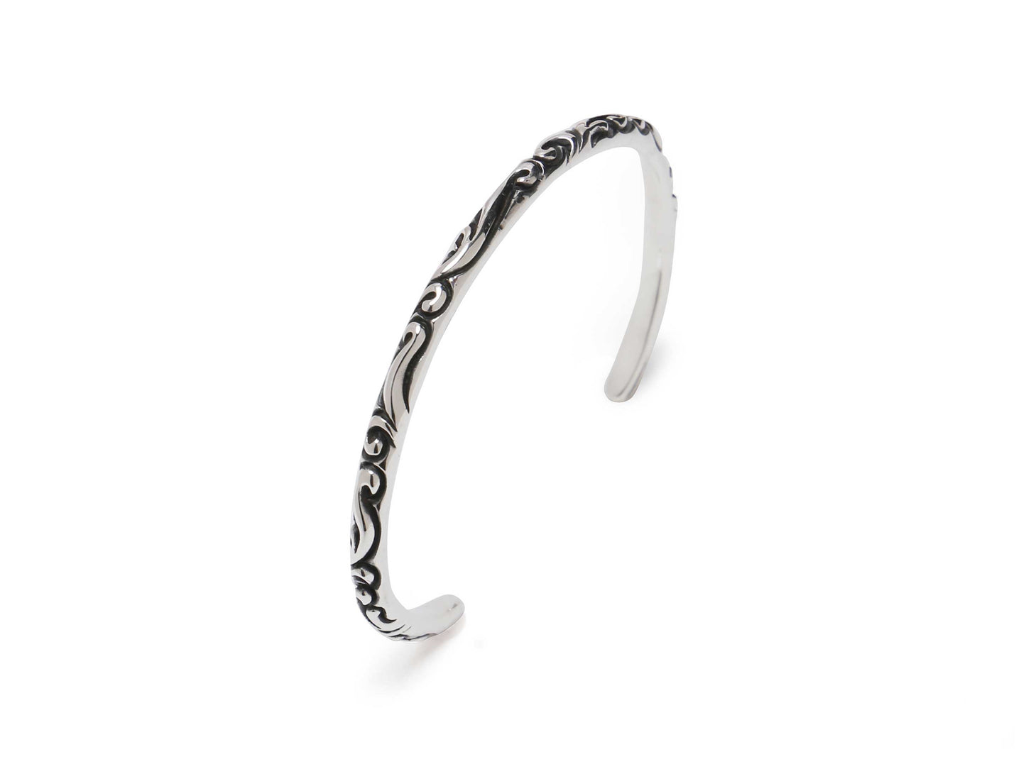 [DSTN] Bangle Sterling Silver Arabesque Bracelet
