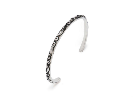 [DSTN] Bangle Sterling Silver Arabesque Bracelet
