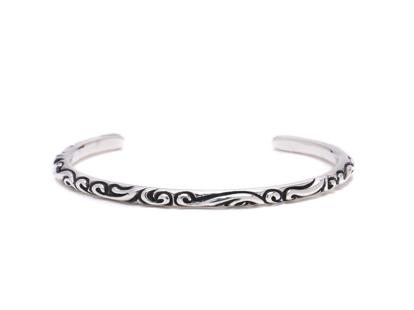[DSTN] Bangle Sterling Silver Arabesque Bracelet