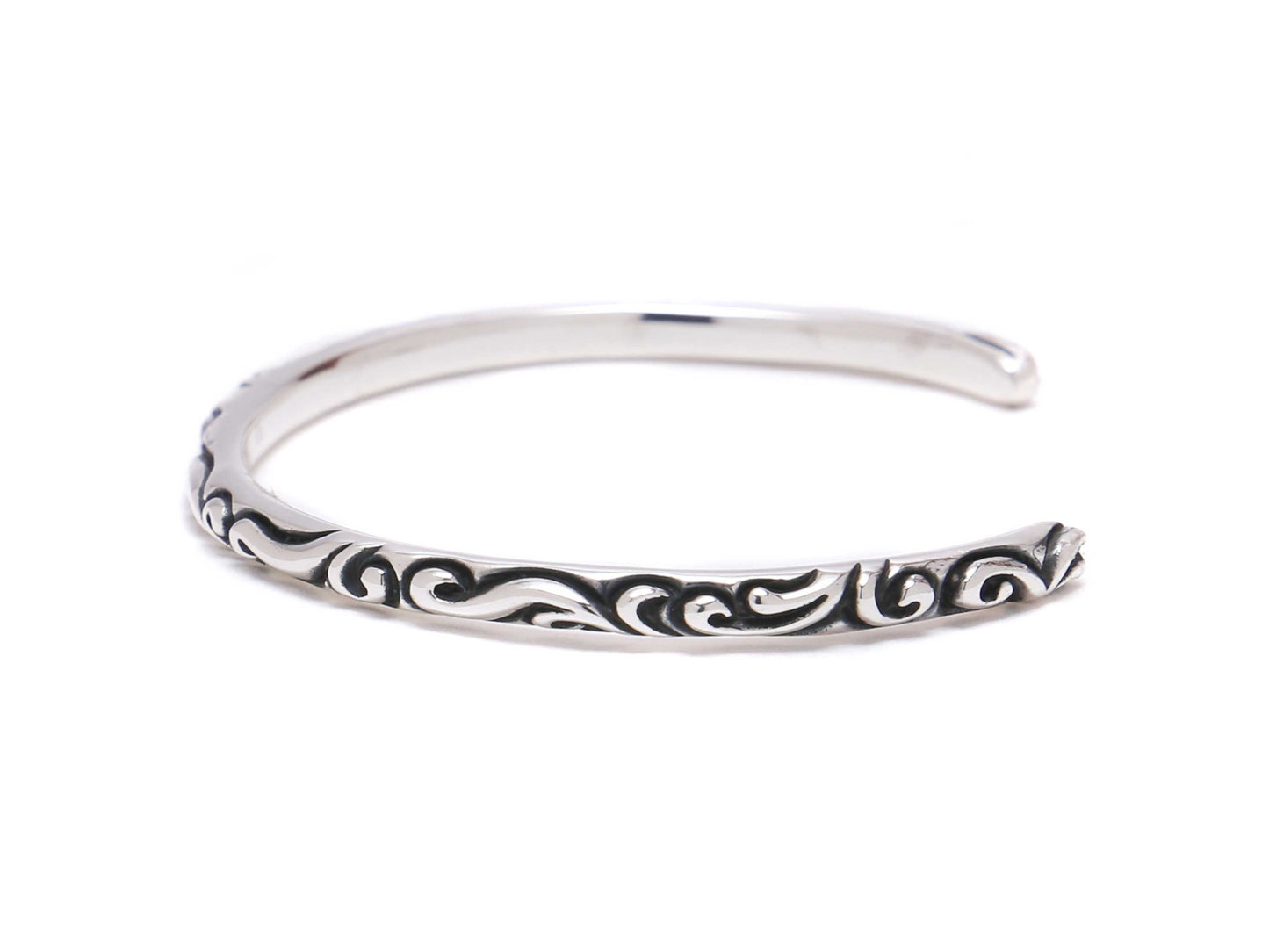 [DSTN] Bangle Sterling Silver Arabesque Bracelet